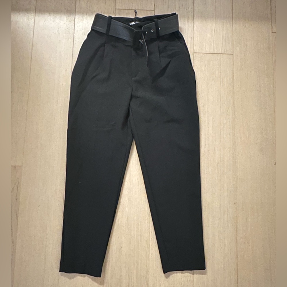 BLACK ZARA PANTS WITH BELT